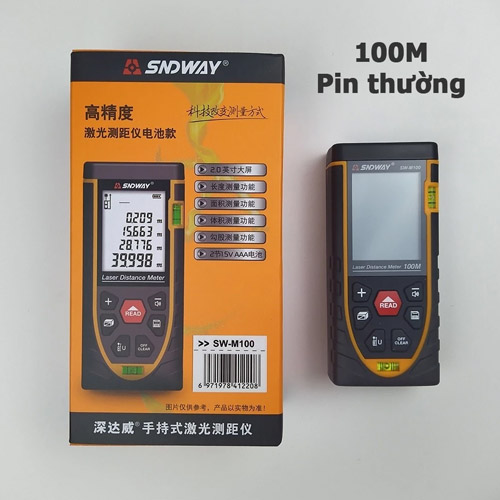 Máy đo khoảng cách laser SNDWAY SW-M100 đo xa 100m